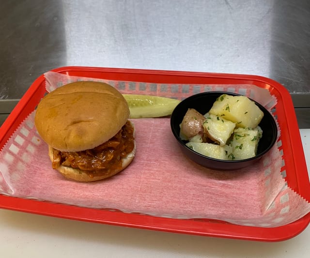 Kids Sloppy Chicken Sandwich.