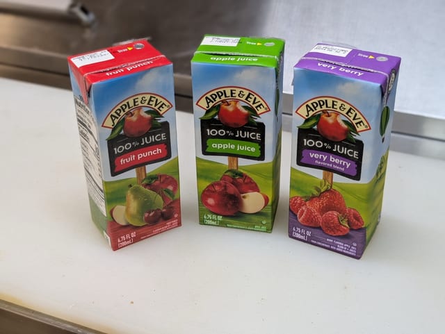 Kid's Juice Boxes.