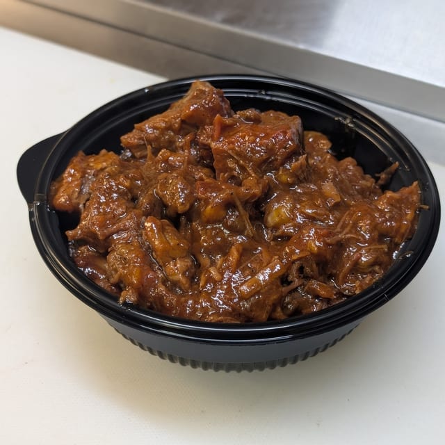 Chopped B-B-Q Beef.